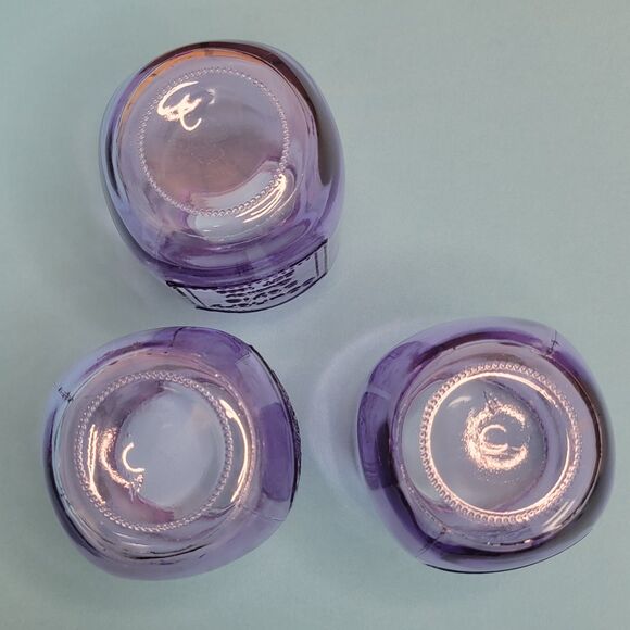 Lot 3 Purple Mason Canning Jars Pint Regular Country Style Decor - Picture 5 of 5